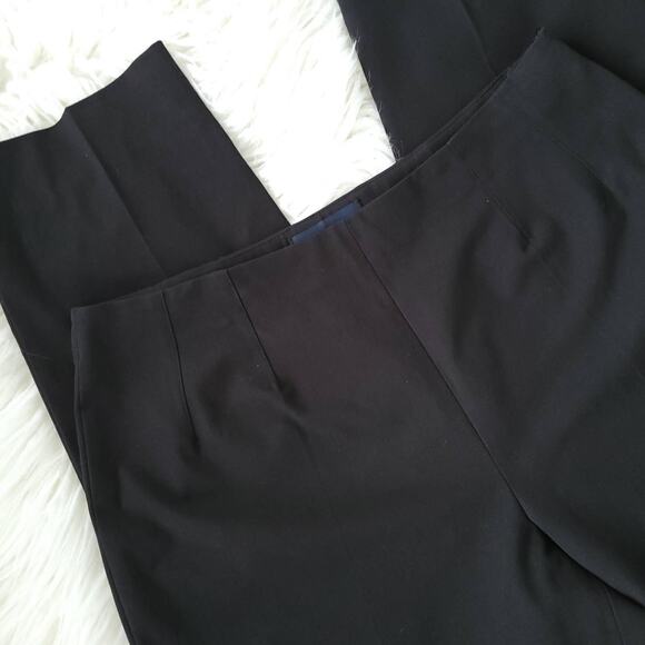 Piazza Sempione Black Straight Leg Dress Pants High Rise Italy 48 - Picture 5 of 11